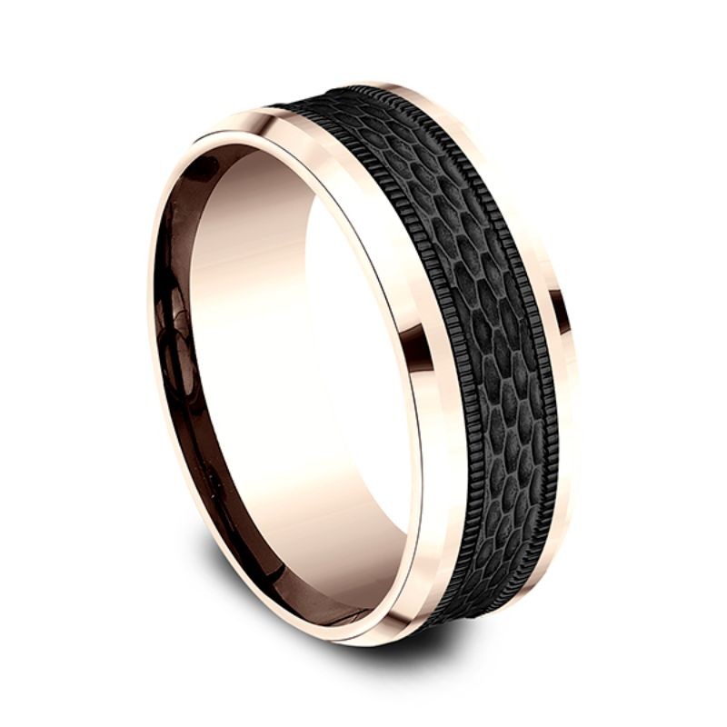Ammara Stone Comfort-fit Design Wedding Band