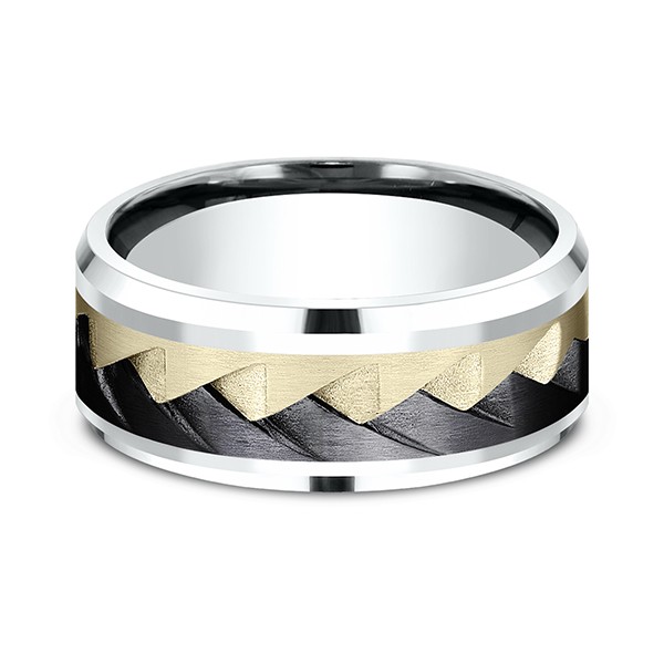 Ammara Stone Comfort-fit Design Wedding Band