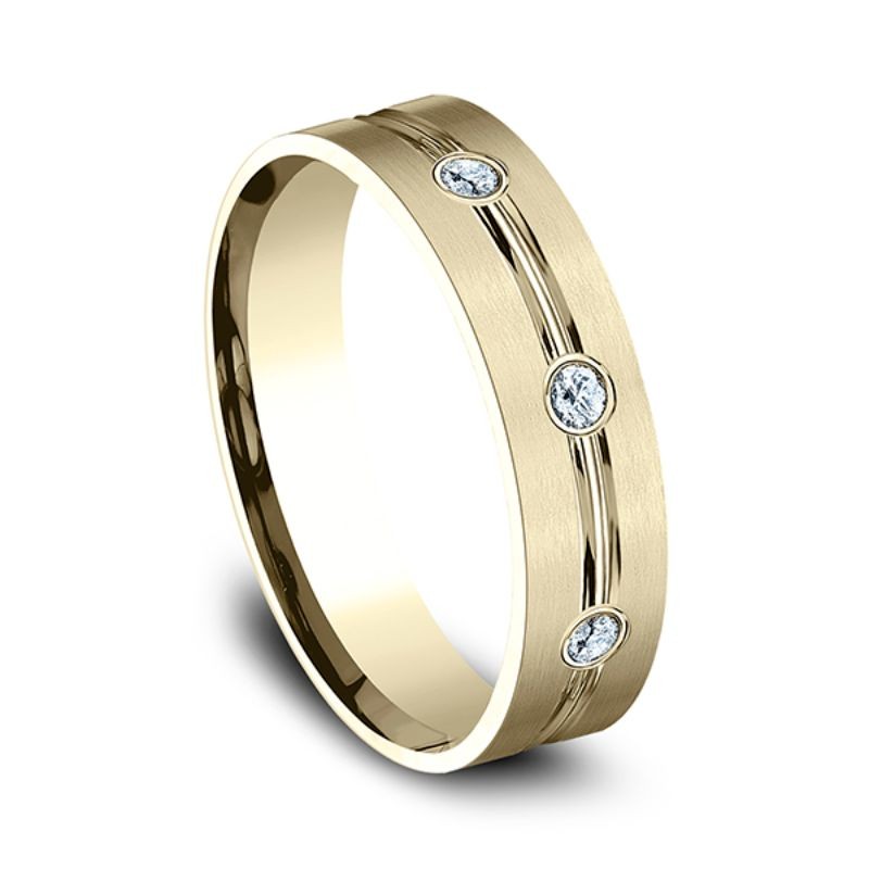 Comfort-Fit Diamond Wedding Ring