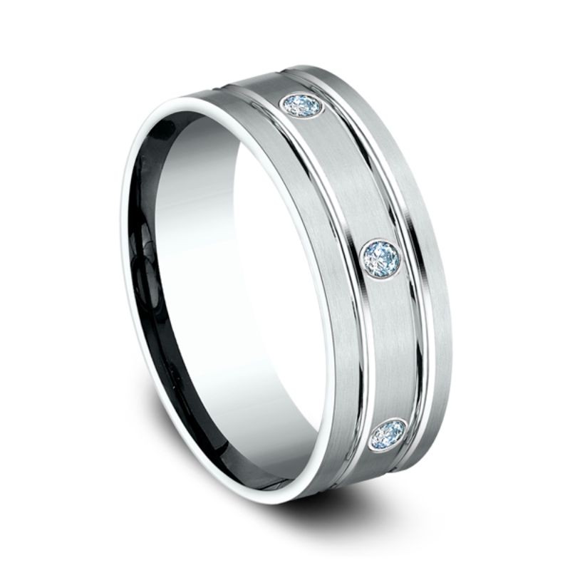 Comfort-Fit Diamond Wedding Band