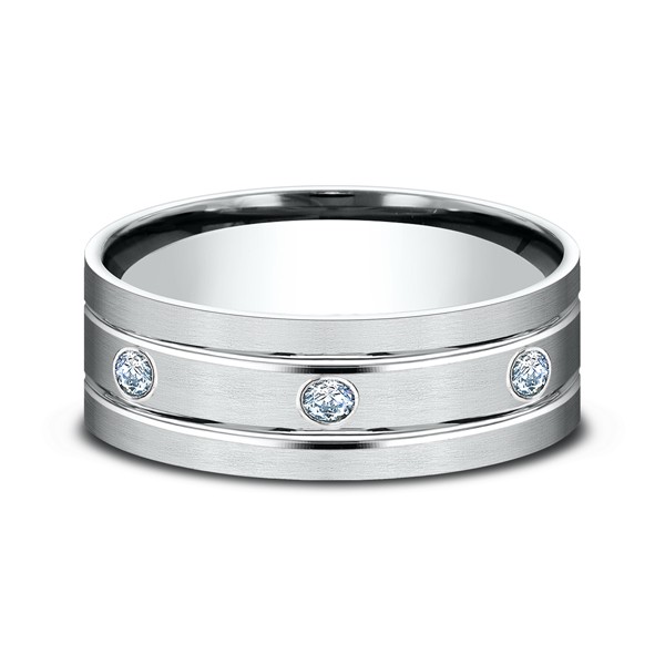 Comfort-Fit Diamond Wedding Band