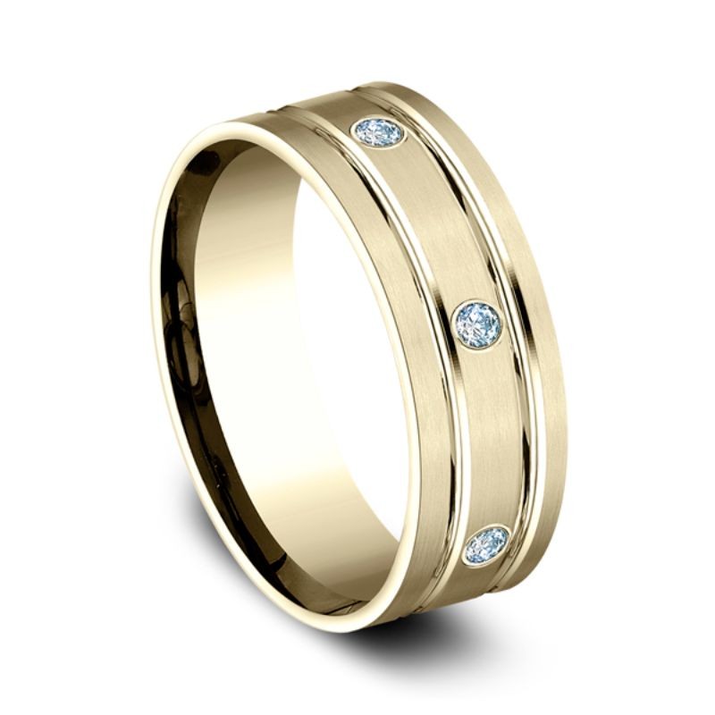 Comfort-Fit Diamond Wedding Band