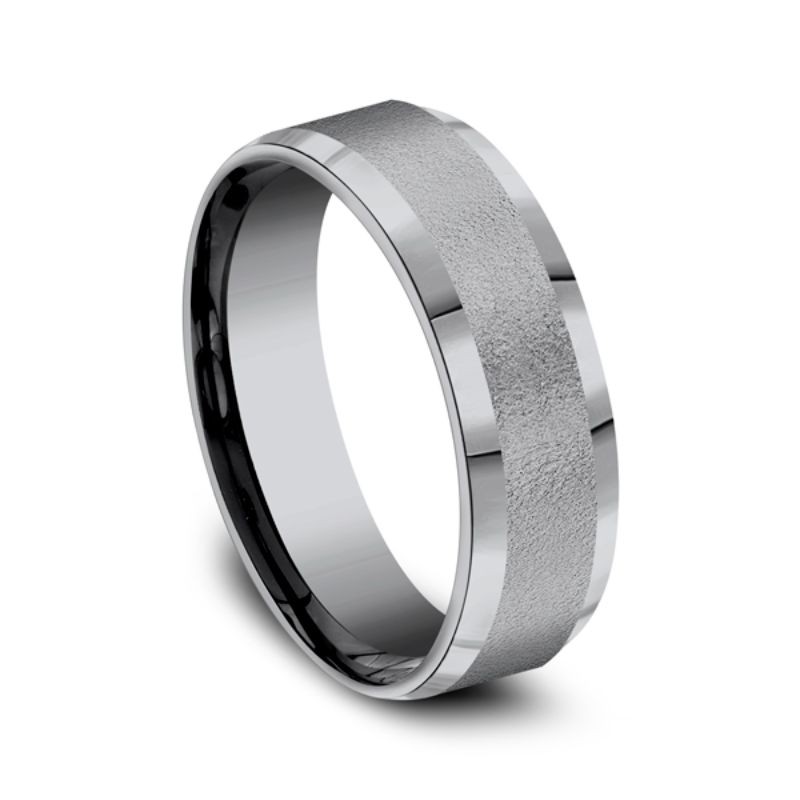 Grey Tantalum Comfort-fit wedding band