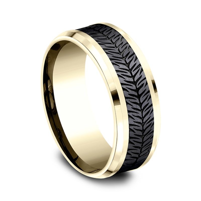 Ammara Stone Comfort-fit Design Wedding Band