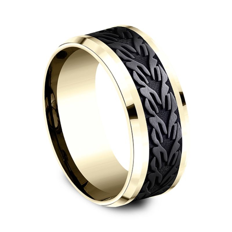 Ammara Stone Comfort-fit Design Wedding Band