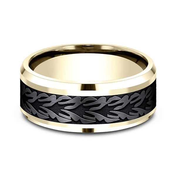 Ammara Stone Comfort-fit Design Wedding Band