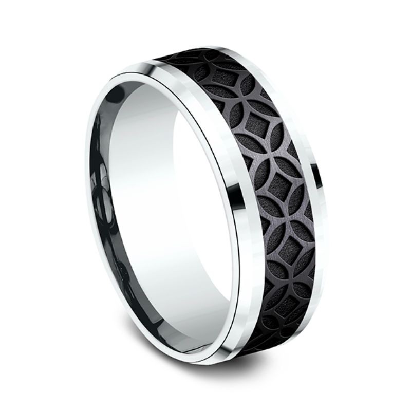 Ammara Stone Comfort-fit Design Wedding Band