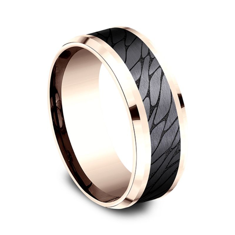 Ammara Stone Comfort-fit Design Wedding Band