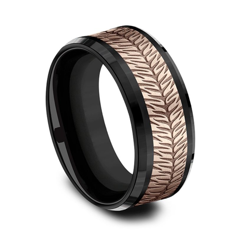 Ammara Stone Comfort-fit Design Wedding Band