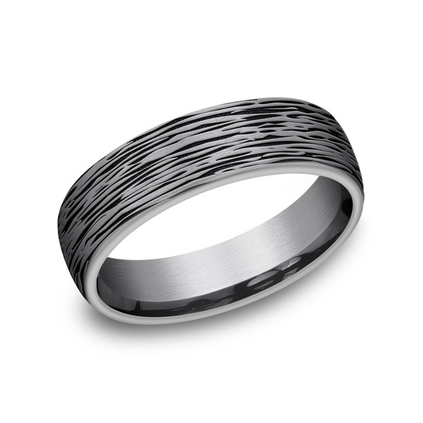 Grey Tantalum Comfort-fit wedding band