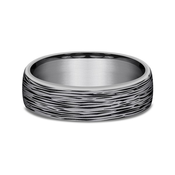 Grey Tantalum Comfort-fit wedding band