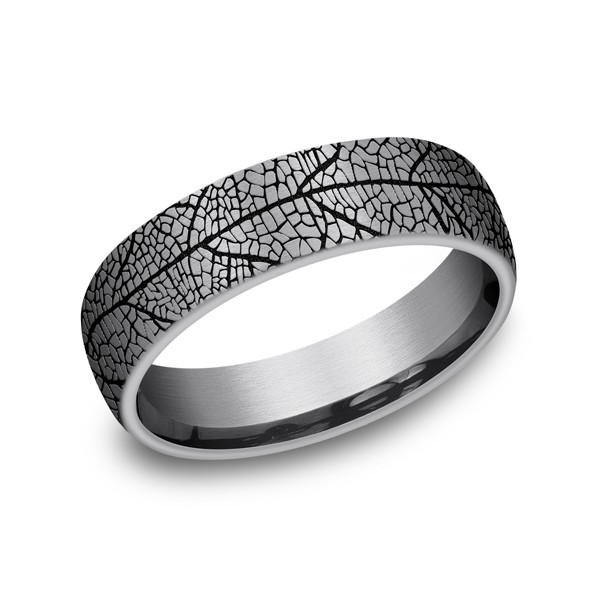 Grey Tantalum Comfort-fit wedding band