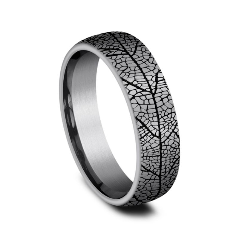 Grey Tantalum Comfort-fit wedding band