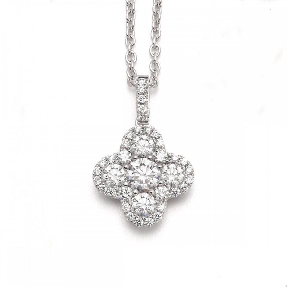 18K Rose Gold Diamond Pendant