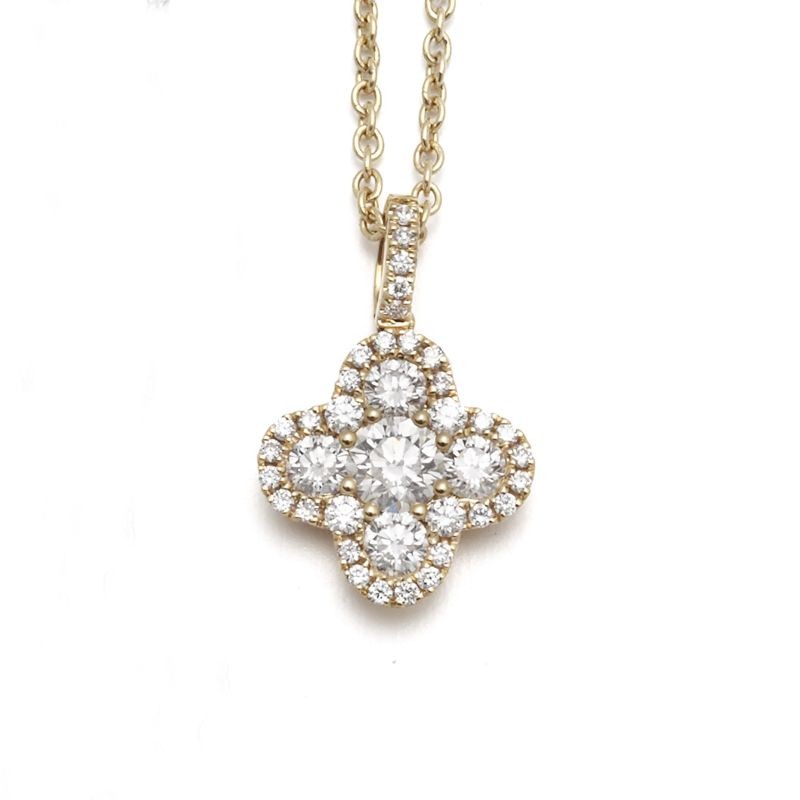 18K Rose Gold Diamond Pendant