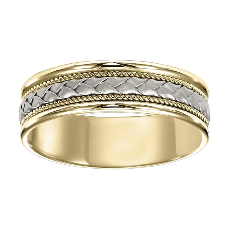 Two-Tone Braided Wedding Band