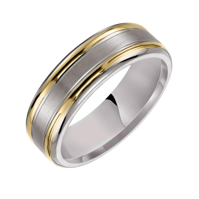 Yellow & White Gold Wedding Band