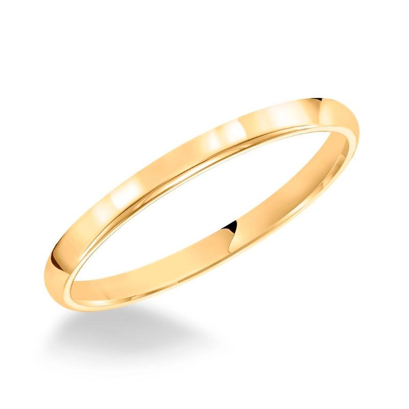 White Gold Beveled Edge Wedding Band