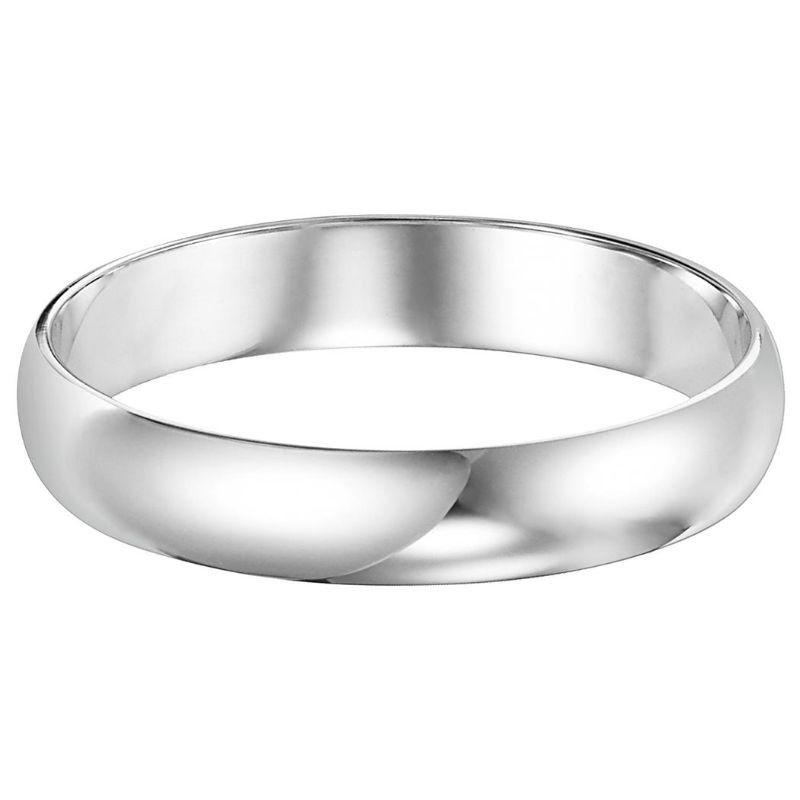 Yellow Gold Half-Round Plain Wedding Band