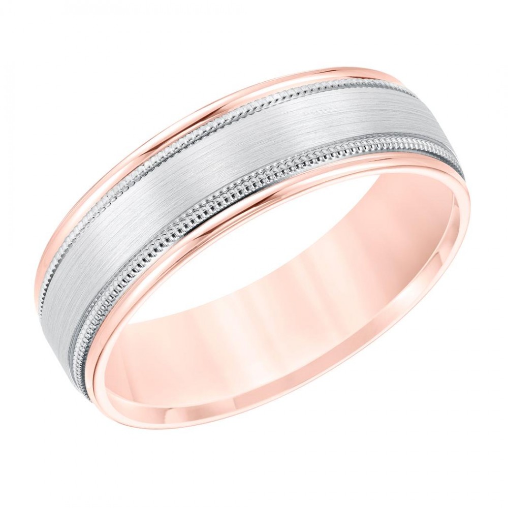 Rose & White Gold Wedding Band
