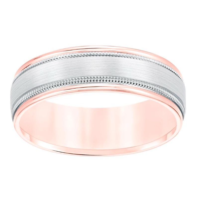 Rose & White Gold Wedding Band