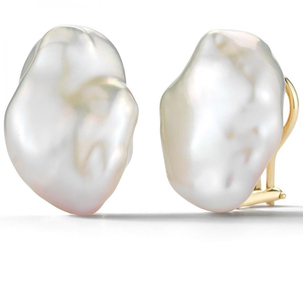 Seaman Schepps Freshwater Pearl Clip Earrings