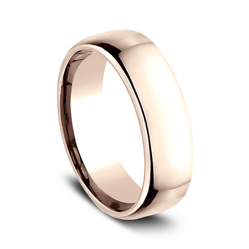 European Comfort-Fit Wedding Ring, 6.5mm