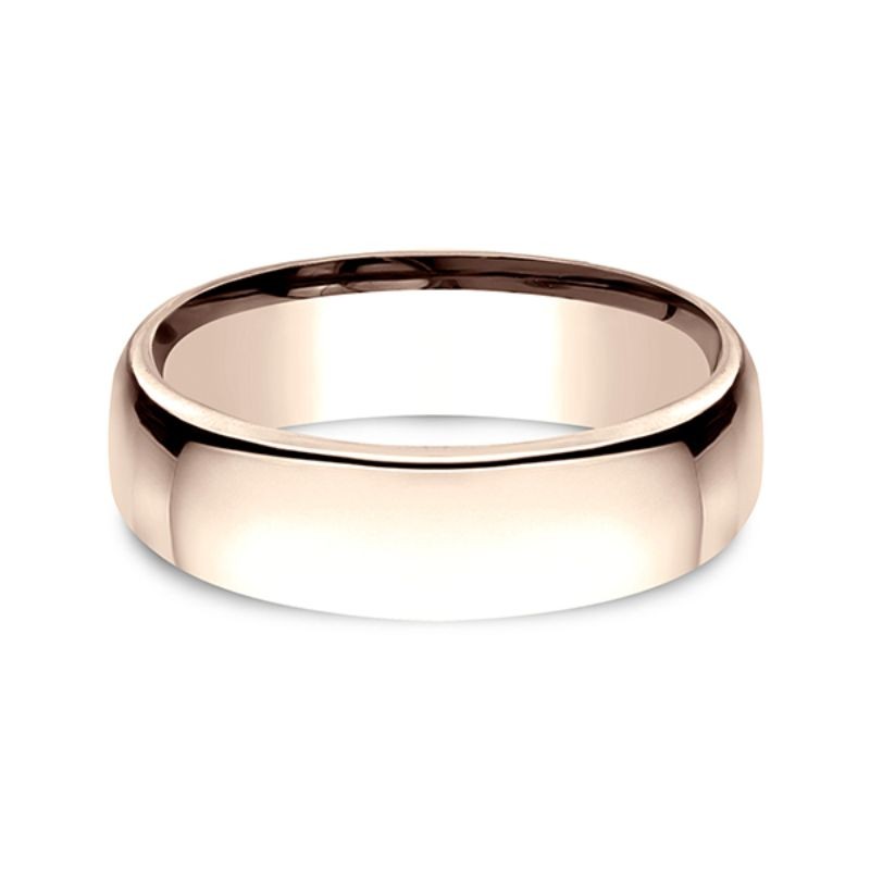 European Comfort-Fit Wedding Ring, 6.5mm