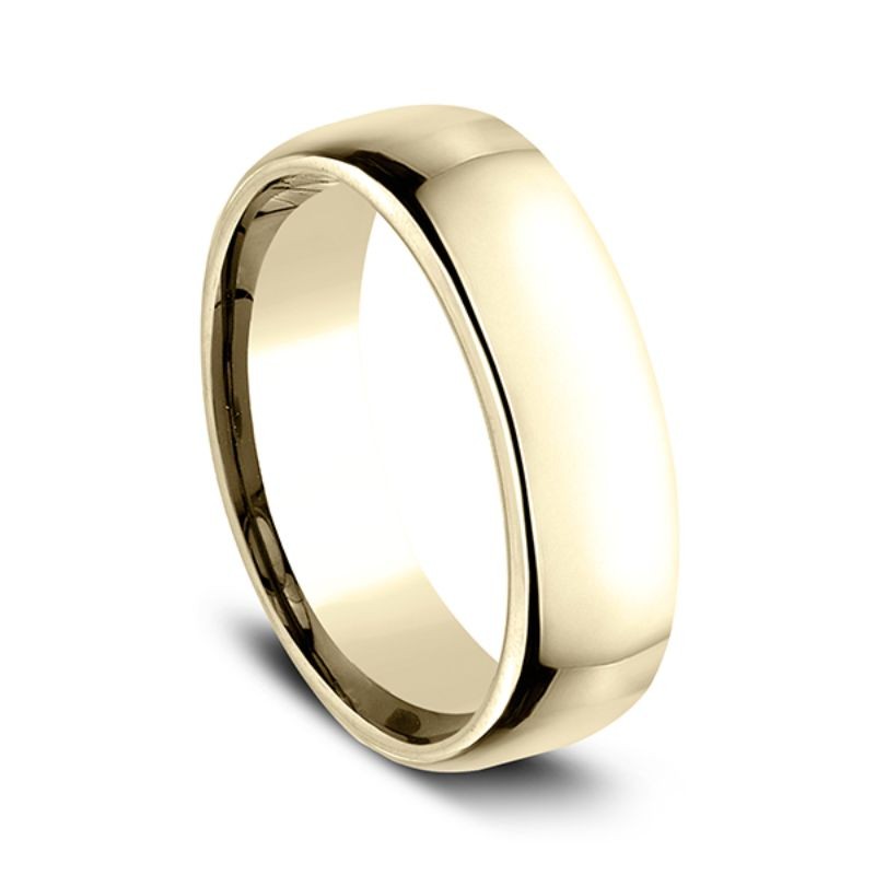 European Comfort-Fit Wedding Ring, 6.5mm