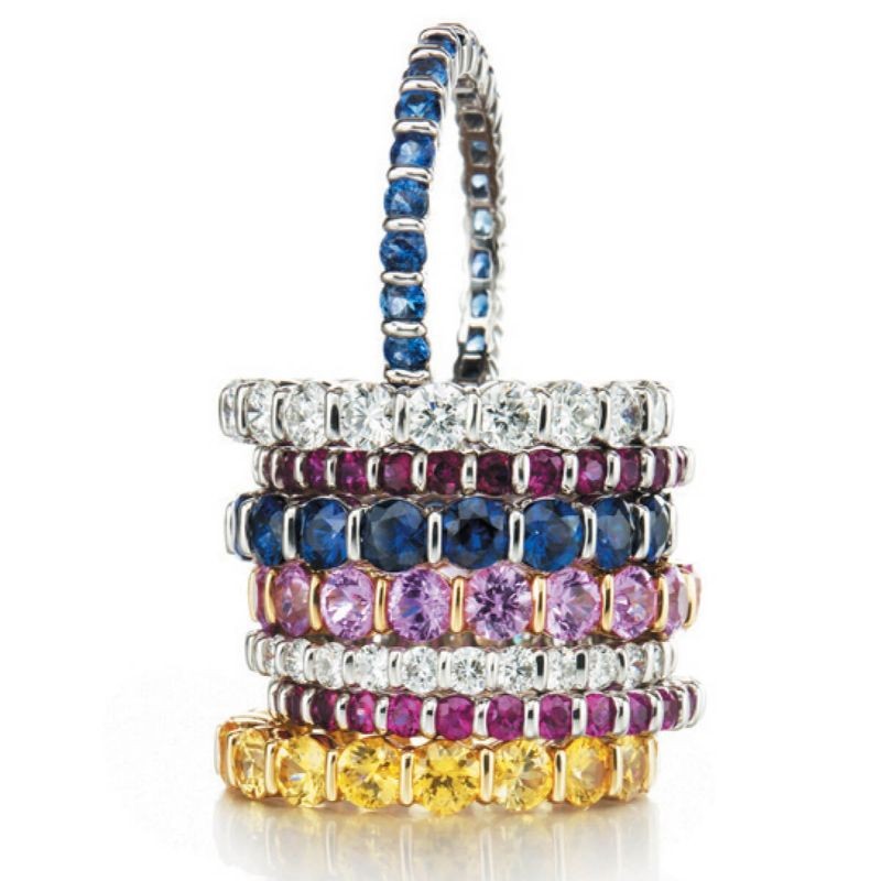 Gemlok© 18K Tsavorite Eternity Band