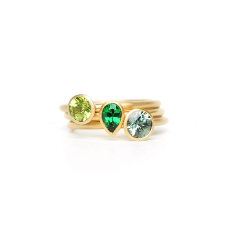 Yumdrops Colored Stone Stacking Rings