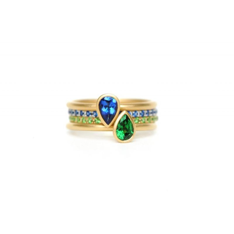 Yumdrops Colored Stone Stacking Rings