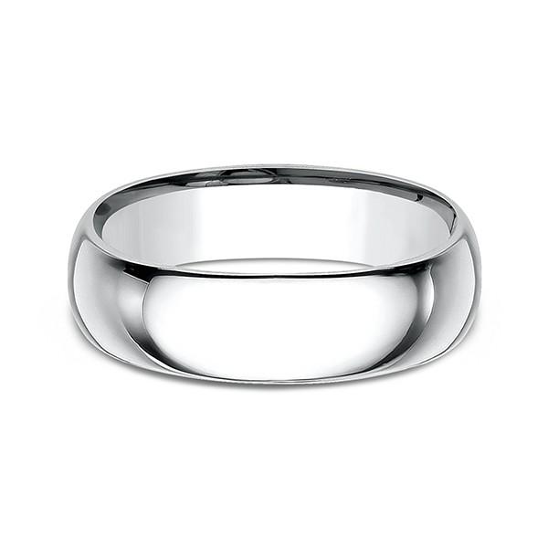 Standard Comfort-Fit Wedding Ring, Domed 7mm