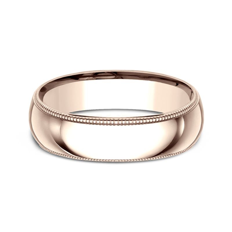 Milgrain Standard Comfort Fit Ring