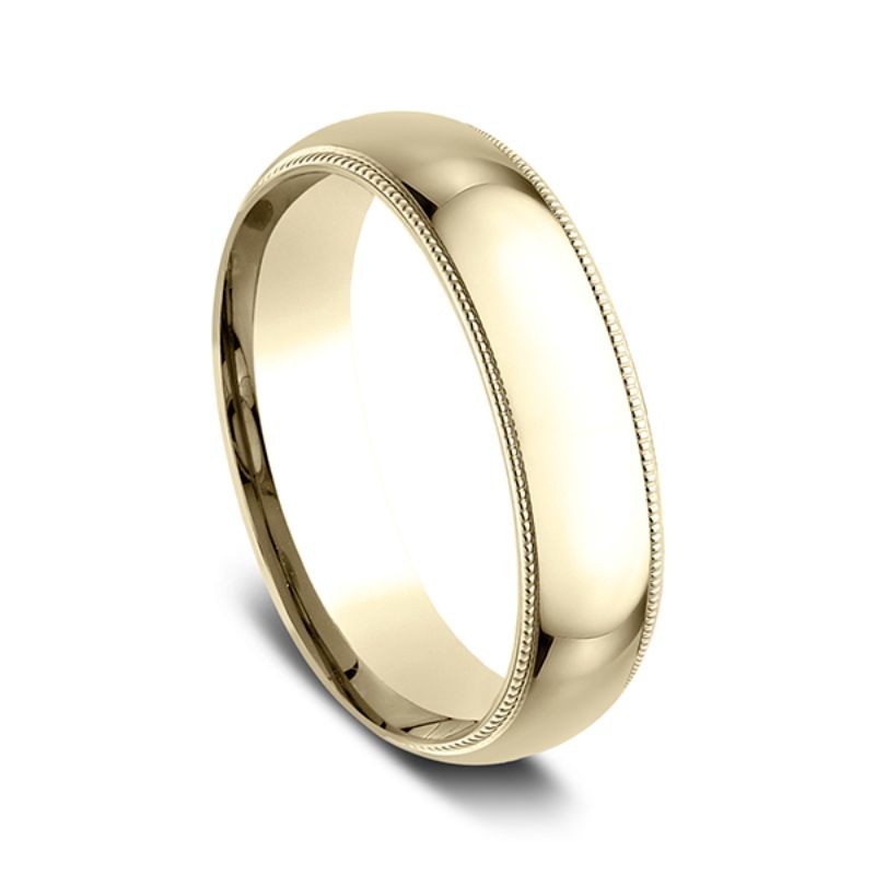 Milgrain Standard Comfort Fit Ring