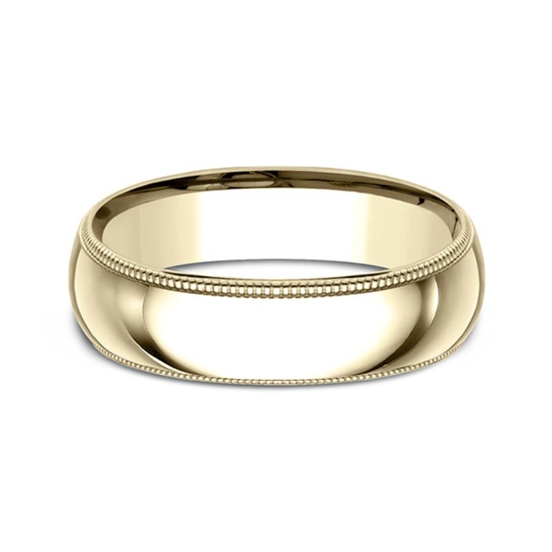 Milgrain Standard Comfort Fit Ring