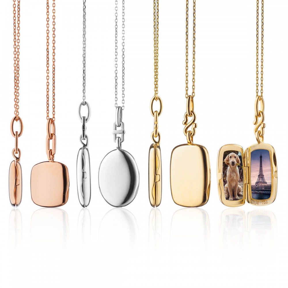 18K Slim Cushion Viv Locket