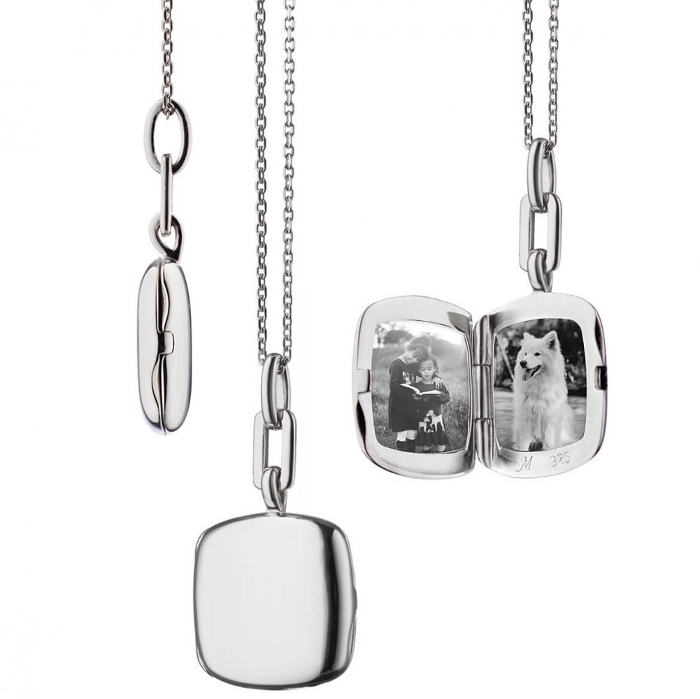 18K Slim Cushion Viv Locket