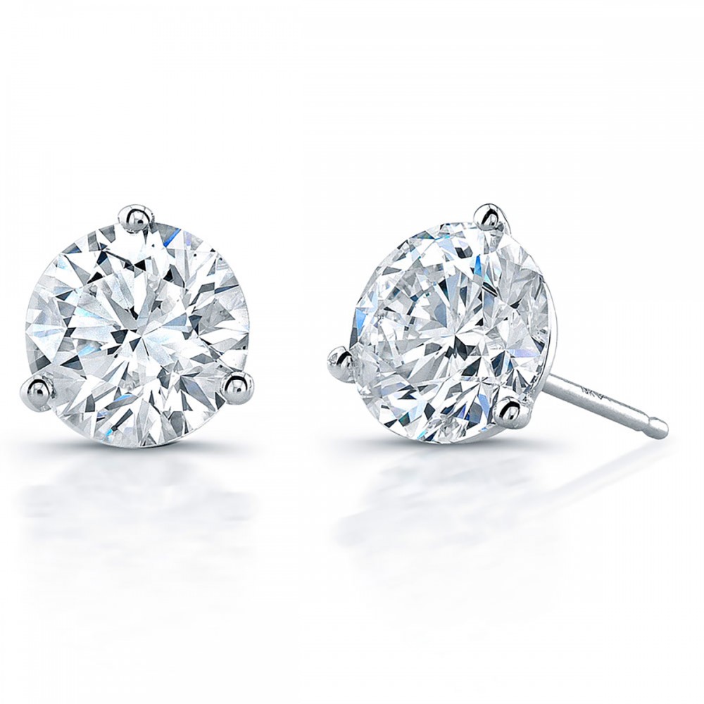 Diamond Martini Stud Earrings