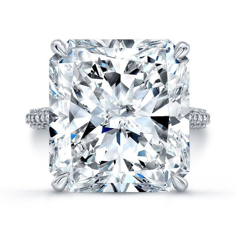Platinum Radiant Cut Diamond Engagement Ring