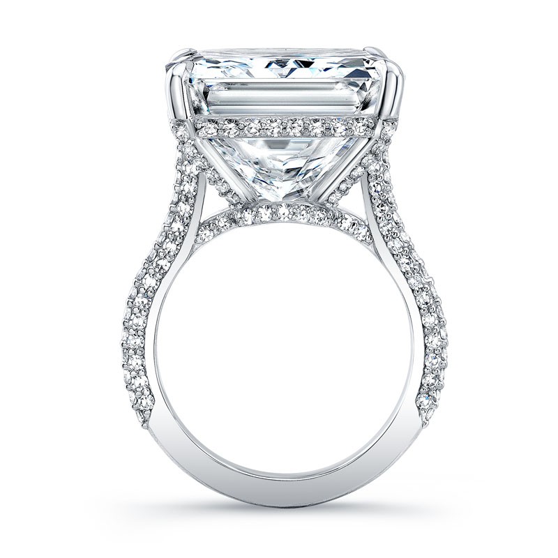Platinum Radiant Cut Diamond Engagement Ring