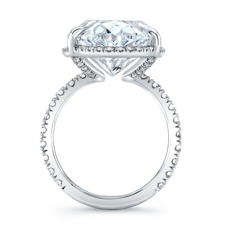Oval Diamond Halo Engagement Ring