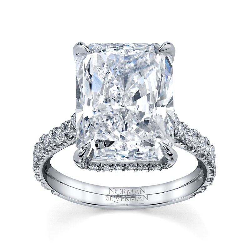 Platinum Radiant Cut Diamond Engagement Ring