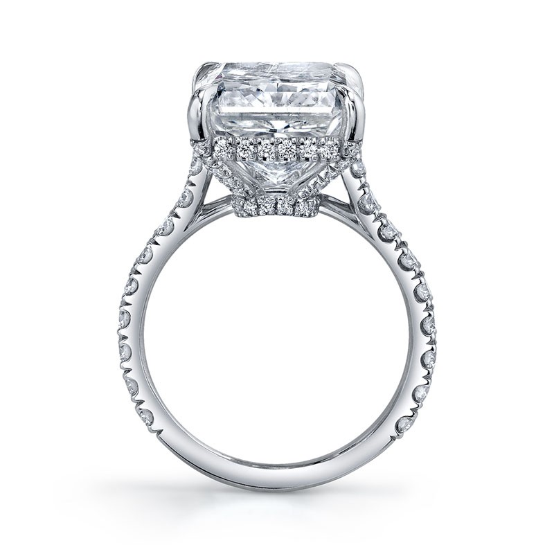 Platinum Radiant Cut Diamond Engagement Ring