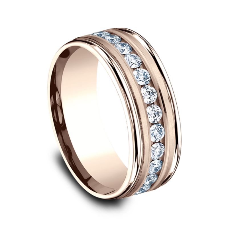 Comfort-Fit Diamond Wedding Band