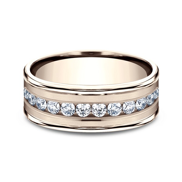 Comfort-Fit Diamond Wedding Band