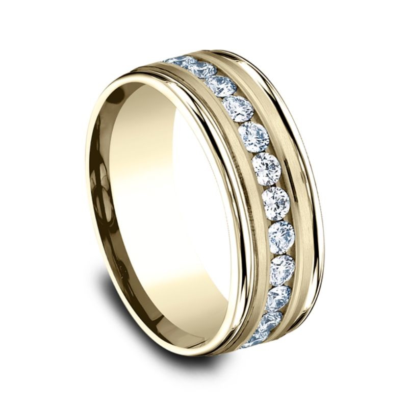Comfort-Fit Diamond Wedding Band