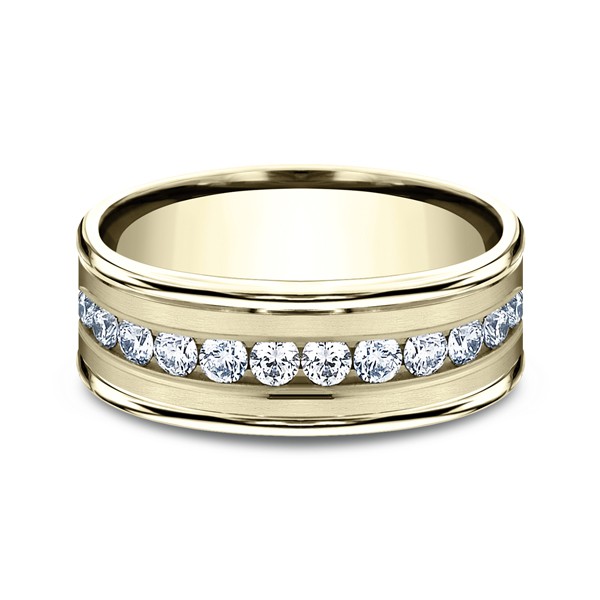Comfort-Fit Diamond Wedding Band