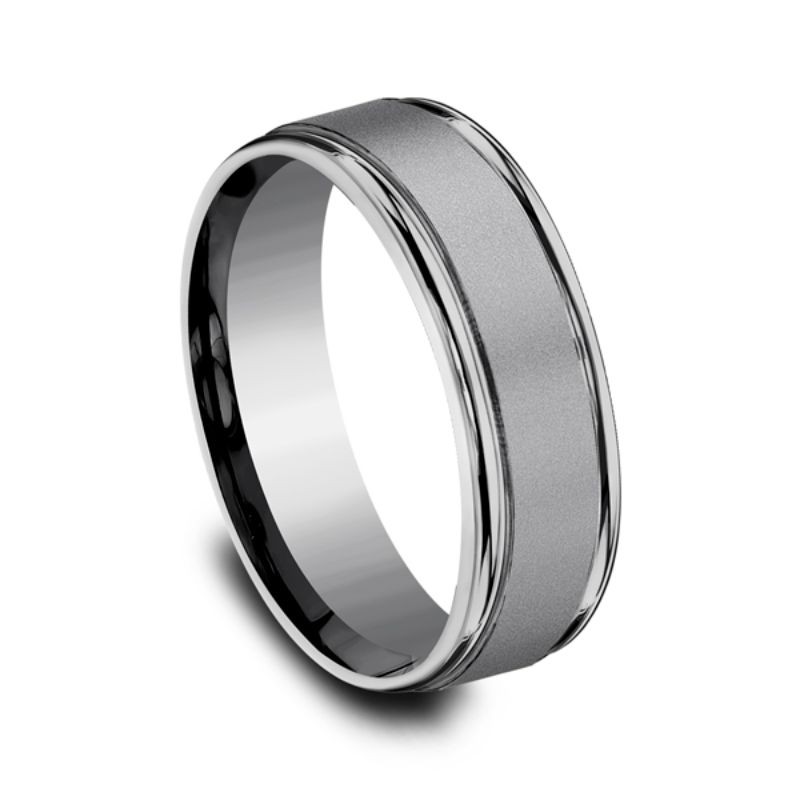 Grey Tantalum Comfort-Fit wedding band