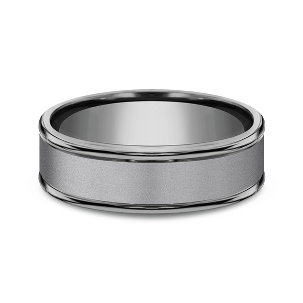 Grey Tantalum Comfort-Fit wedding band